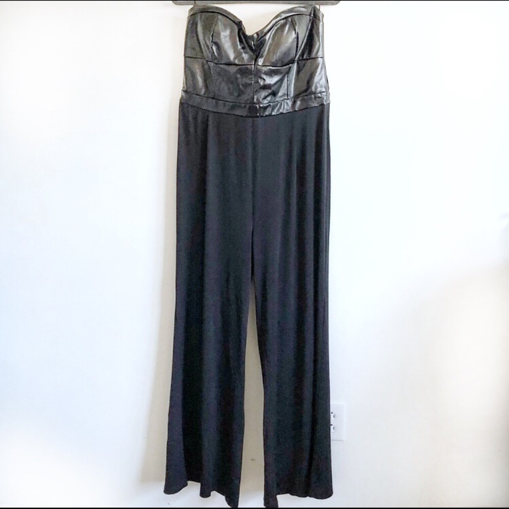 VENUS Size XL Faux Leather Jumpsuit